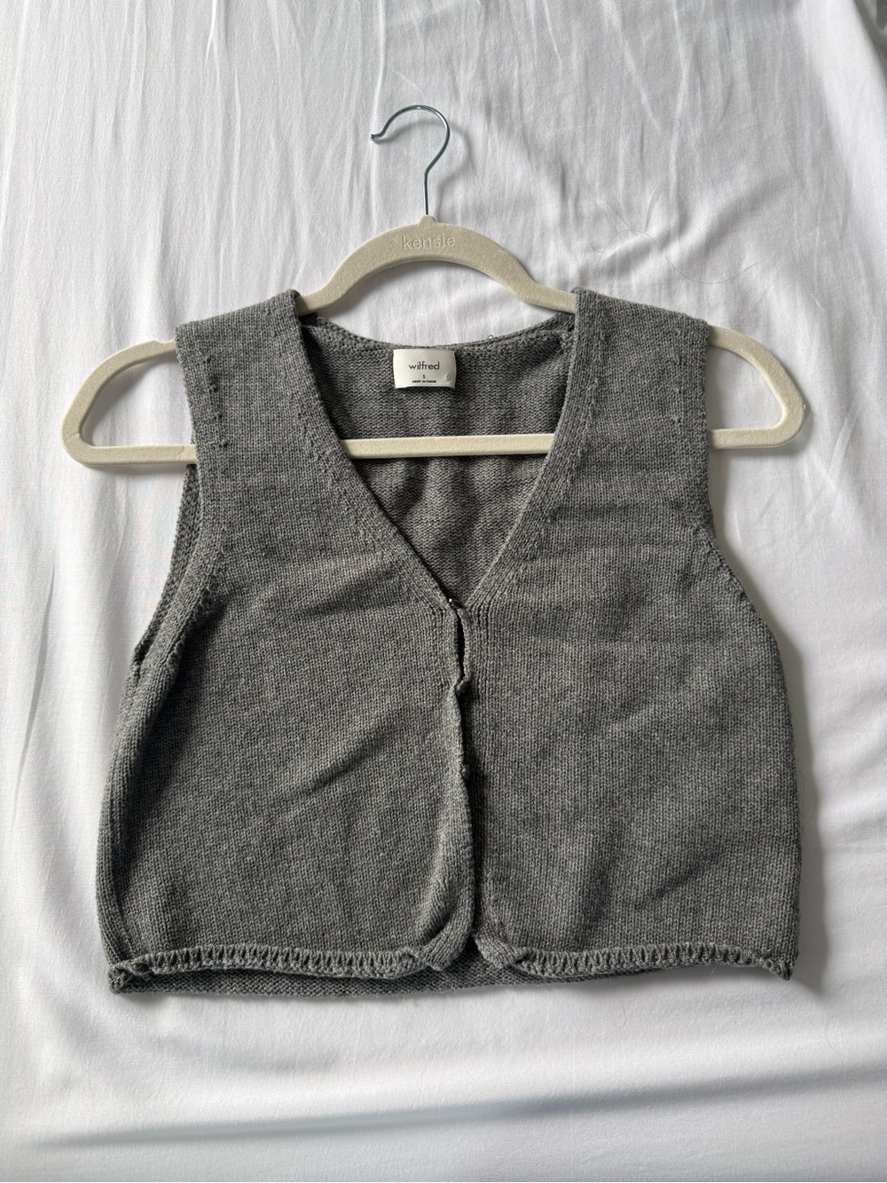 Aritzia Wilfred Gray Sweater Tank Top